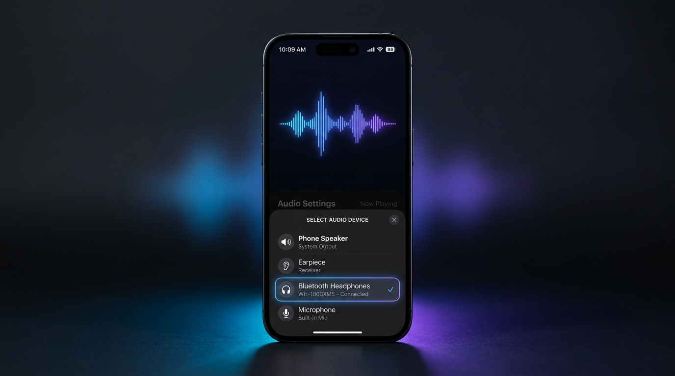 Audio Output Picker Flutter Plugin Mockup